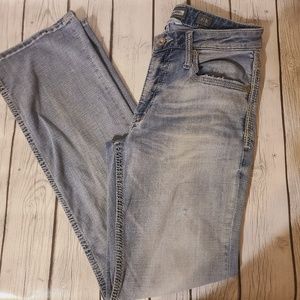 Mens BKE Jake Faded Denim Blue Jeans Bootleg Size 32R Boot Cut